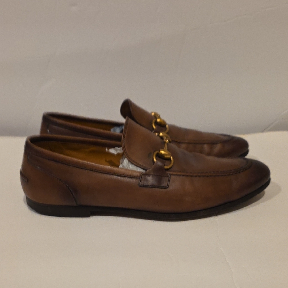 Gucci Brown Leather Horsebit Loafers Uk 6.5 - Picture 6 of 12